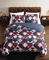 Wrangler Rodeo Patchwork Reversible 3-Pc. Quilt Set