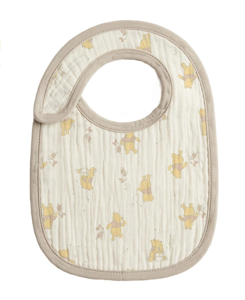 Disney Baby Boys' or Girls' Pooh Graphic Bibs, 3-Pack