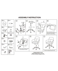 Streamdale Office chair, artificial leather, Black base, adjustable height