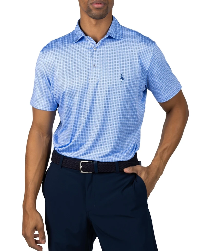 Tailorbyrd Men's Captains Wheel Printed Performance Polo