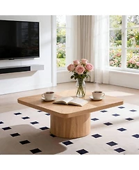 Streamdale Furniture Square Coffee Table, Modern Design for Living Room Use