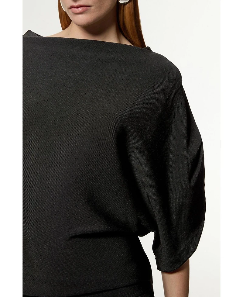 Karen Millen Women's Dropped Waist Asymmetric Maxi Dress