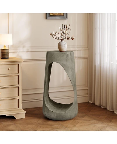 Streamdale Furniture Outdoor Side Table, Hollow Design End Decorative Accent Table