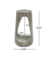 Streamdale Furniture Outdoor Side Table, Hollow Design End Decorative Accent Table