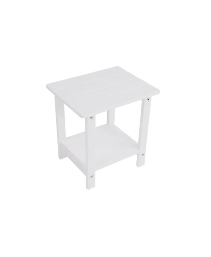 Streamdale Furniture Wooden-textured imitation wood side table, simple, rich texture, small tabletop, outdoor picnic
