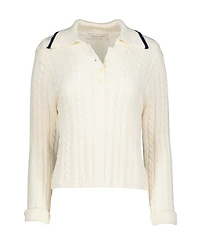 Bishop + Young Women's Jackie Polo Long Sleeve Sweater