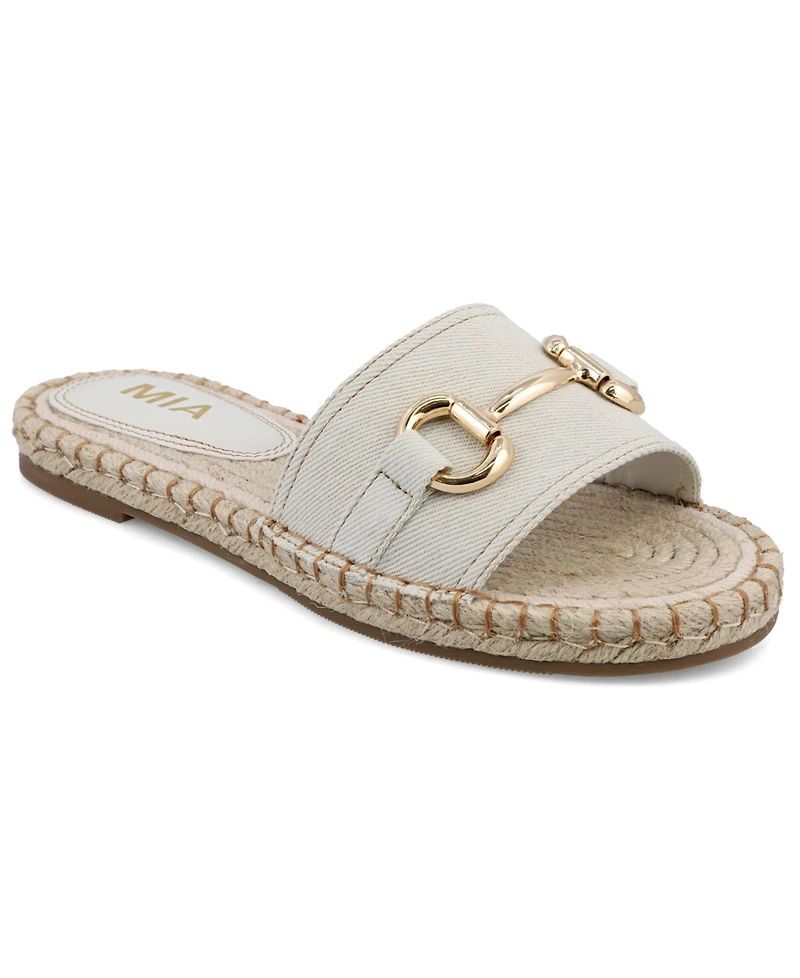 Mia Women's Cadiz Horsebit Espadrille Flat Slide Sandals