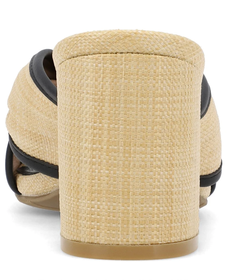 Mia Women's Hania Woven Raffia Slip-On Dress Sandals