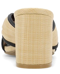 Mia Women's Hania Woven Raffia Slip-On Dress Sandals