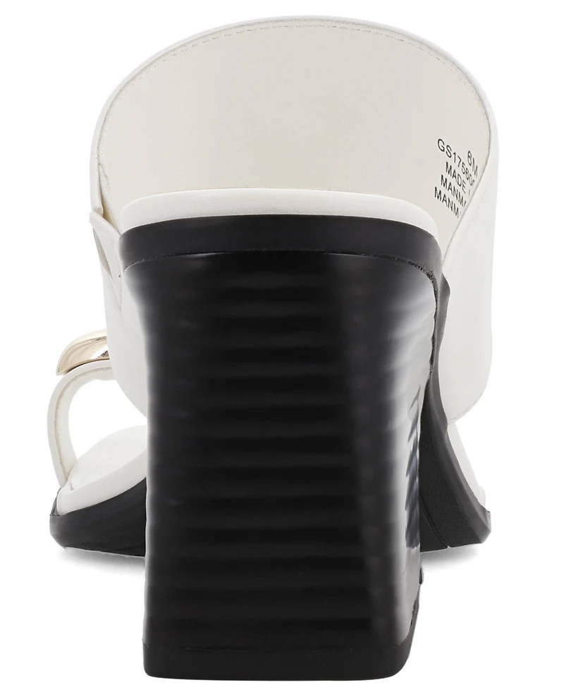 Mia Women's Fawn Block Heel Slip-On Dress Sandals