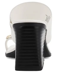 Mia Women's Fawn Block Heel Slip-On Dress Sandals