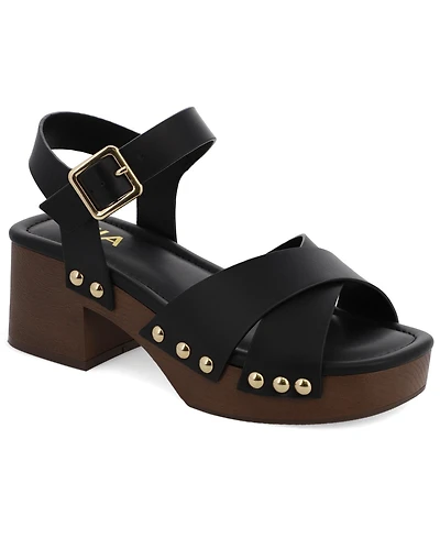 Mia Women's Finna Square-Toe Platform Dress Sandals