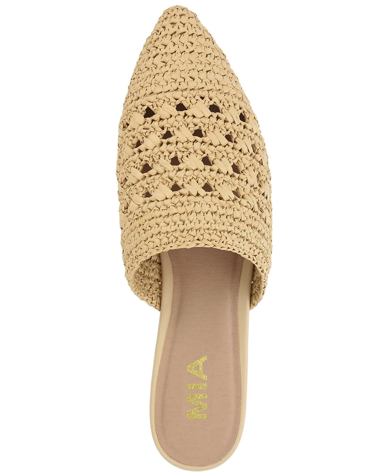 Mia Women's Jany Raffia Slip-On Mule Flats