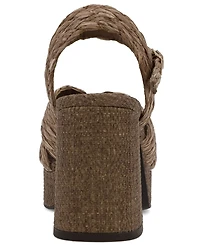 Mia Women's Woven Raffia Platform Dress Sandals
