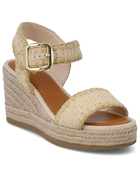 Mia Women's Beverlee Raffia Ankle-Strap Espadrille Wedge Sandals