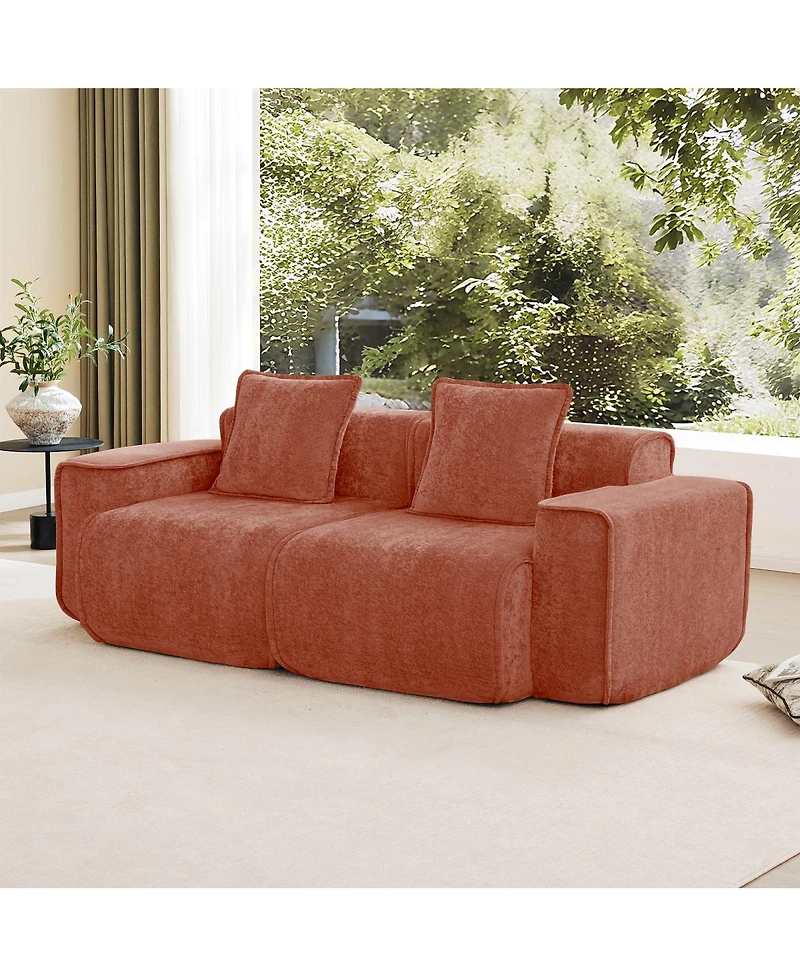 Streamdale Furniture Cloud-Like Boneless Velvet Sofa with Premium Foam Support