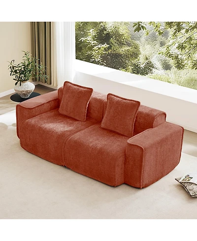 Streamdale Furniture Cloud-Like Boneless Velvet Sofa with Premium Foam Support