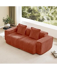 Streamdale Furniture Cloud-Like Boneless Velvet Sofa with Premium Foam Support
