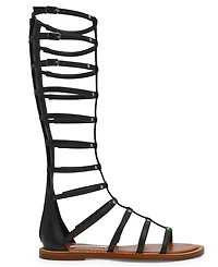 Steve Madden Women's Gladius Knee-High Strappy Flat Round Toe Gladiator Sandals