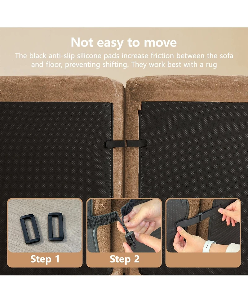 Streamdale Furniture Boneless Tufted Velvet Modular Sectional Sofa Couch