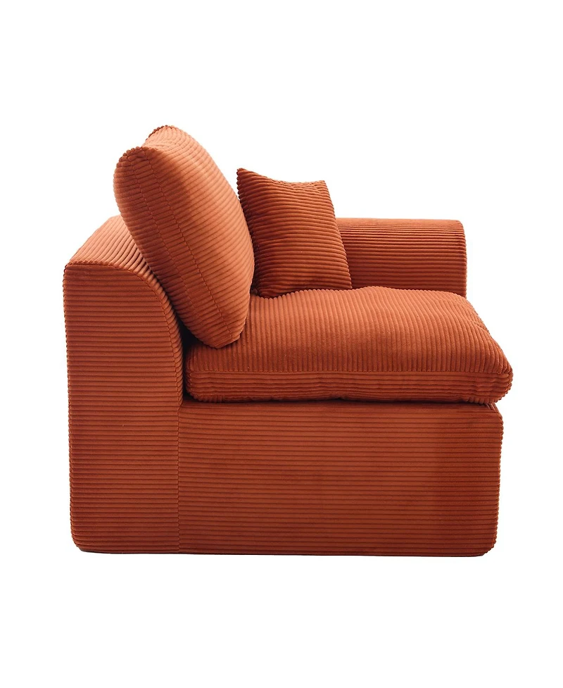 Streamdale Furniture Modular Sectional Sofa Cloud Couch, Comfy Modern 2 Seater with Removable Cushion Covers