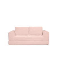 Streamdale Furniture 2-in-1 Folding Convertible Sofa Bed, Modern Corduroy Sleeper Couch with 2 Pillows