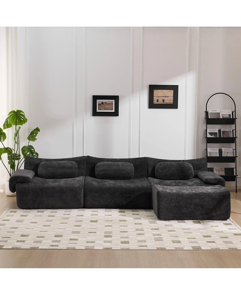 Streamdale Furniture Modular Combination Armchair, Bamboo Joint Shape