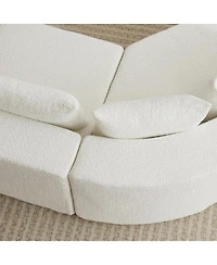 Streamdale Furniture Modular Chenille Sofa Set with 6 Pillows