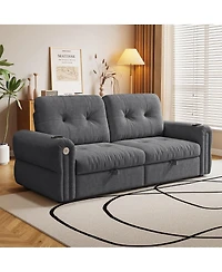 Streamdale Furniture Multi-functional 80.4" Chenille convertible sofa bed for living rooms bedrooms.