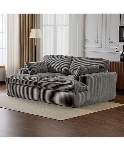 Streamdale Furniture Double Chaise Lounge Indoor, Oversized Upholstered Sleeper Cloud Couch