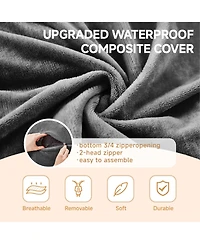 Streamdale Furniture 6FT Memory Foam Bean Bag Chair for Adults & Teens - Soft Round Sofa