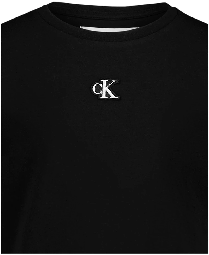 Calvin Klein Girls' 8-16 Short-Sleeve Crewneck T-Shirt Dress