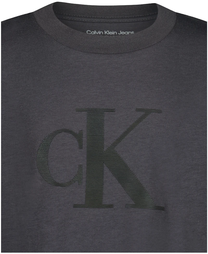 Calvin Klein Boys' 8-20 Linear Short-Sleeve T-Shirt