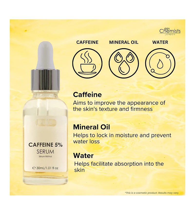skinChemists Pure Caffeine 5% Biphase Serum 30ml