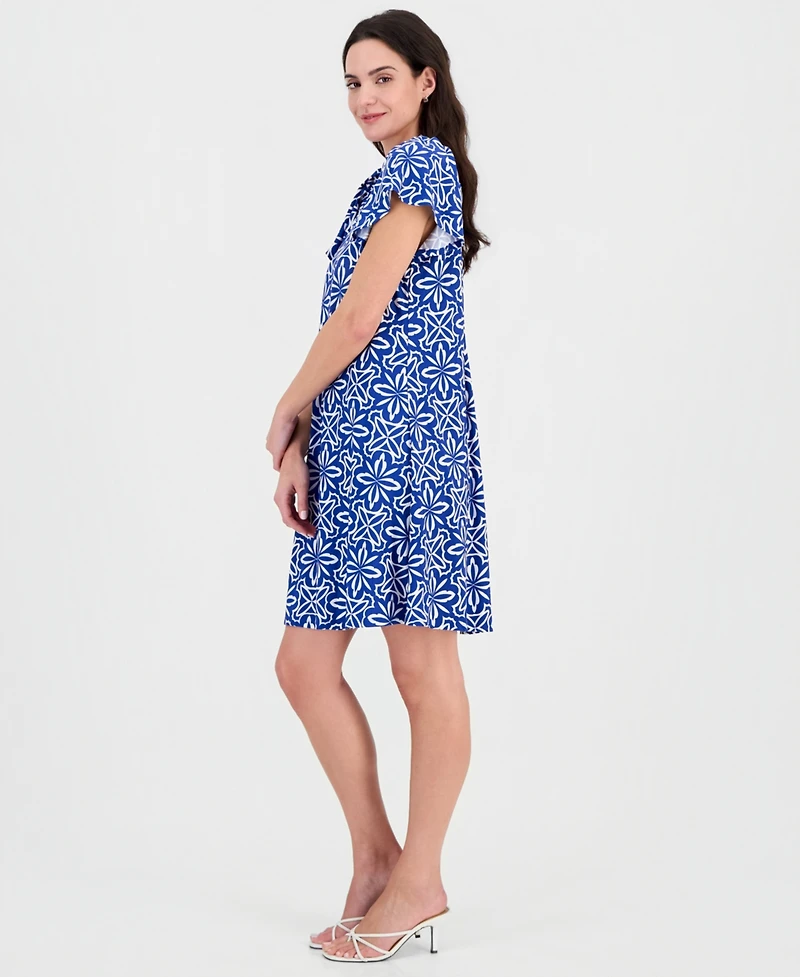 Robbie Bee Women's On/Off Shoulder Short-Sleeve A-Line Mini Dress