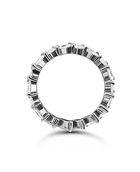 Macy's 2 5/8 Cttw 4x2mm 3x3mm Baguette Cut Cubic Zirconia Stones Alternating Eternity Band Ring