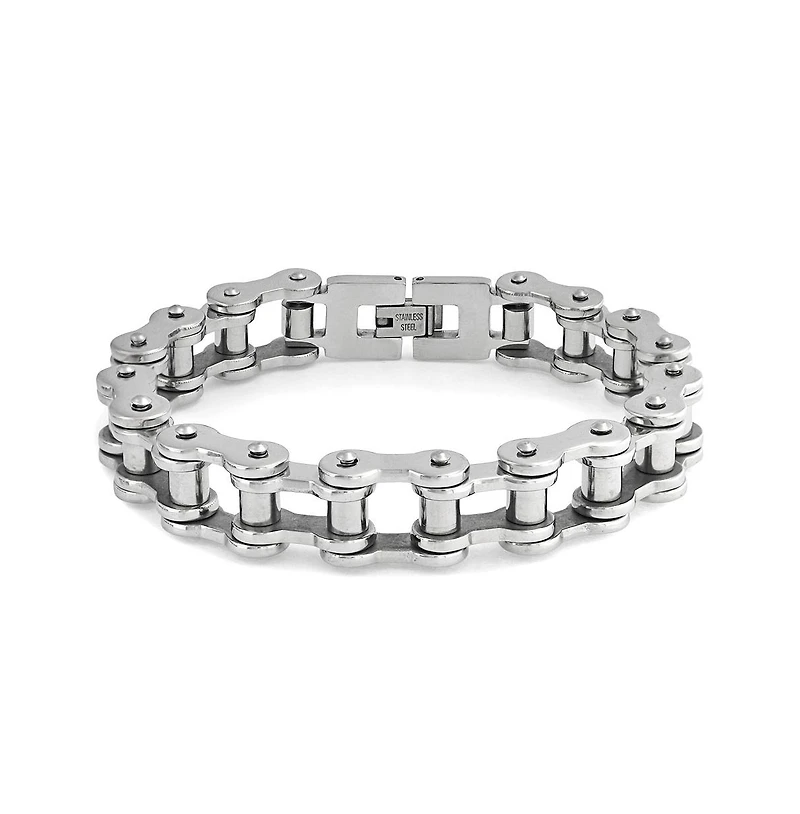 Bling Jewelry Men's Biker Jewelry Bicycle Link Mechanic Chain Bracelet Stainless Steel