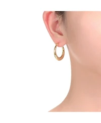 14K Gold Plated Large Hoop Earrings