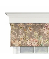 Rlf Home 100% Cotton High Quality Monte Cristo Tailored Window Valance with 1.5" Rod Pocket 50" W X 12" L Gray