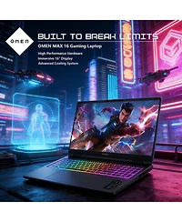 Hp Omen Max Rtx 5070 Gaming Laptop, 16" Wqxga 240Hz, Amd Ryzen Ai 7 350, 64GB DDR5 Ram, 1TB Ssd, Rgb Backlit Kb, Wi-Fi 6, Windows 11 Home