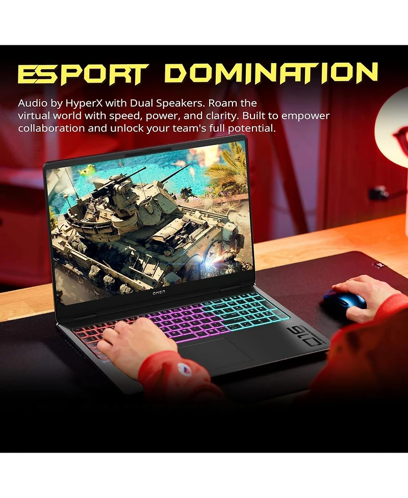 Hp Omen Traditional Laptop Amd Ryzen Ai 9 64GB Ram Nvidia GeForce Rtx 5070 Ti 2TB Ssd Storage Windows 11 Home 240Hz