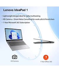 Lenovo IdeaPad 1 15.6" Entry Traditional Laptop Intel Core i5-1335U 8GB Ram Intel Iris Xe Graphics 256GB Ssd Storage Windows 11 Home 60Hz