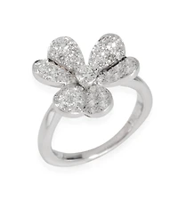 Pre-Owned Van Cleef & Arpels Frivole Ring in 18k White Gold 0.8 Ctw