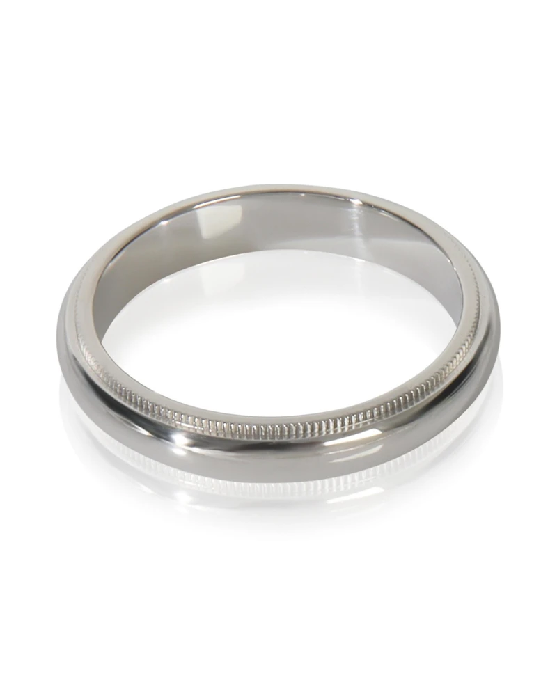 Pre-Owned Tiffany & Co Platinum Tiffany Together 4mm Milgrain Band