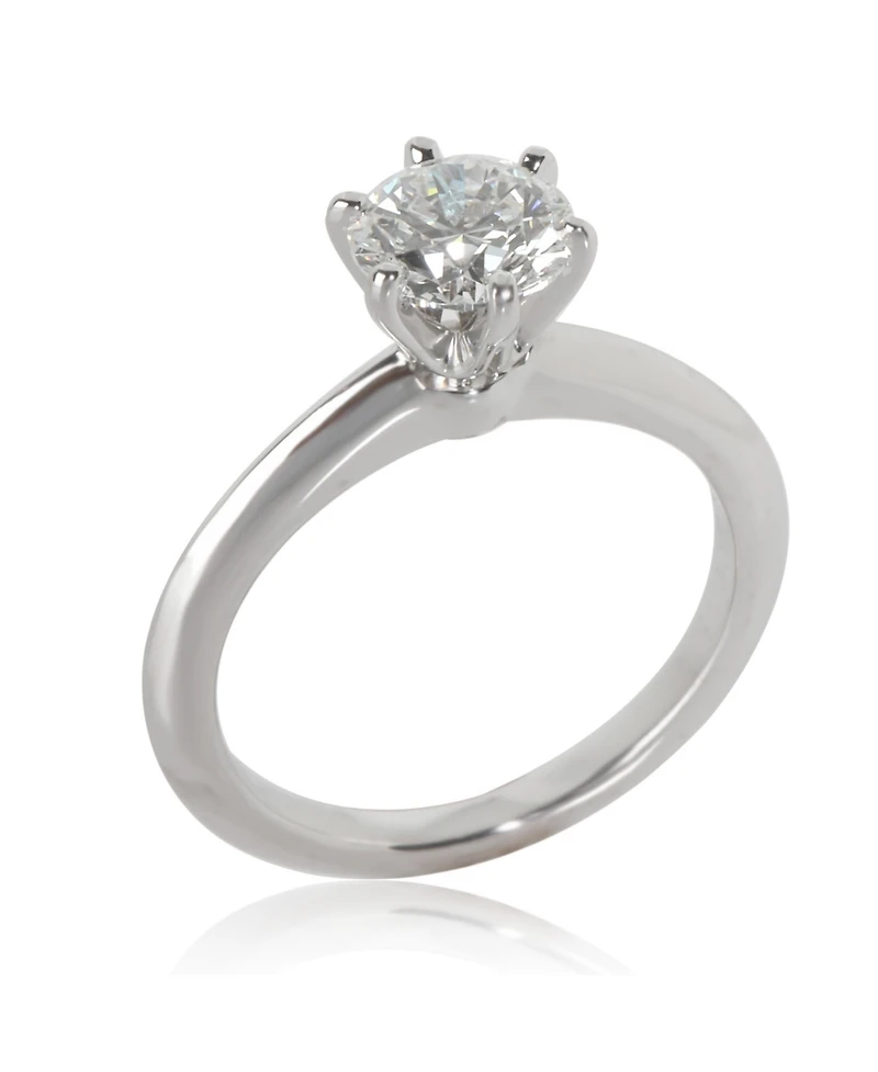 Pre-Owned Tiffany & Co Solitaire Engagement Ring in Platinum F VS2 1.00 Ctw