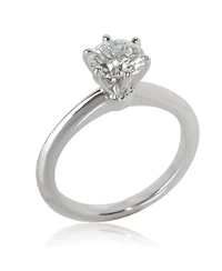 Pre-Owned Tiffany & Co Solitaire Engagement Ring in Platinum F VS2 1.00 Ctw