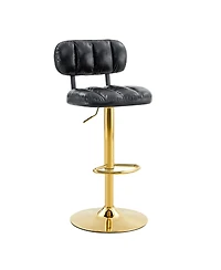 Streamdale Modern Adjustable Pu Leather Bar Stools (Set of 2)