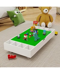 Streamdale Furniture 2-in-1 Play Table and Toy Organizer, Lego Compatible