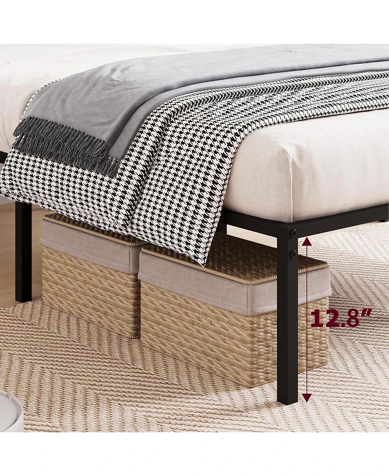 gaomon Queen 14 Inch Metal Platform Bed Frame Heavy Duty Slats With Storage No Box Spring Needed Simple Assembly