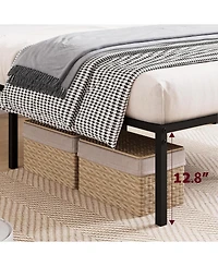 gaomon Queen 14 Inch Metal Platform Bed Frame Heavy Duty Slats With Storage No Box Spring Needed Simple Assembly